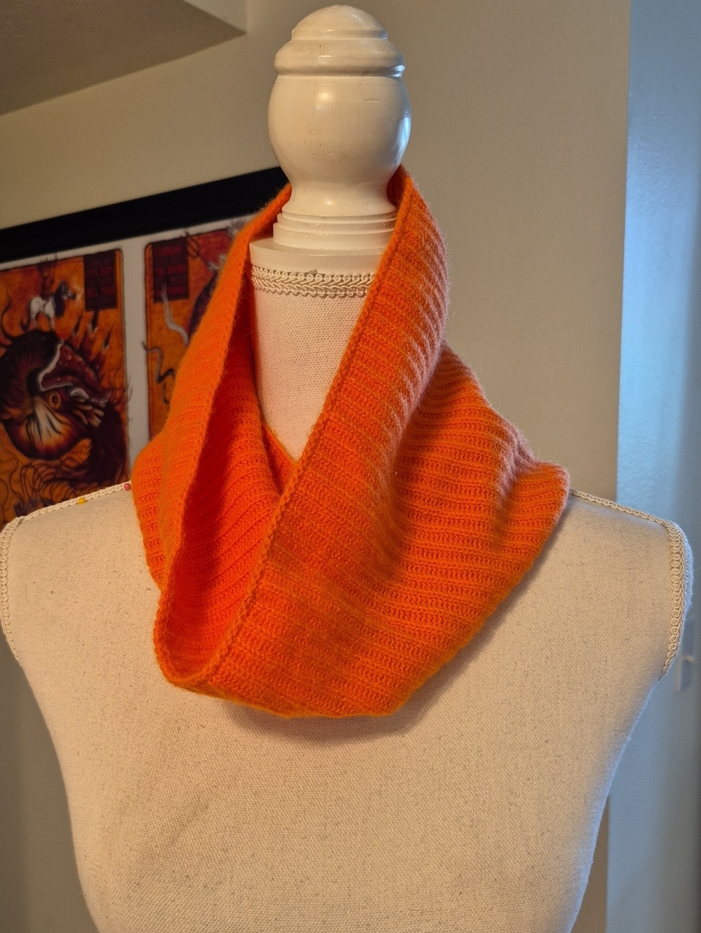 Max & Co. Orange Rib Knit Scaf NWT